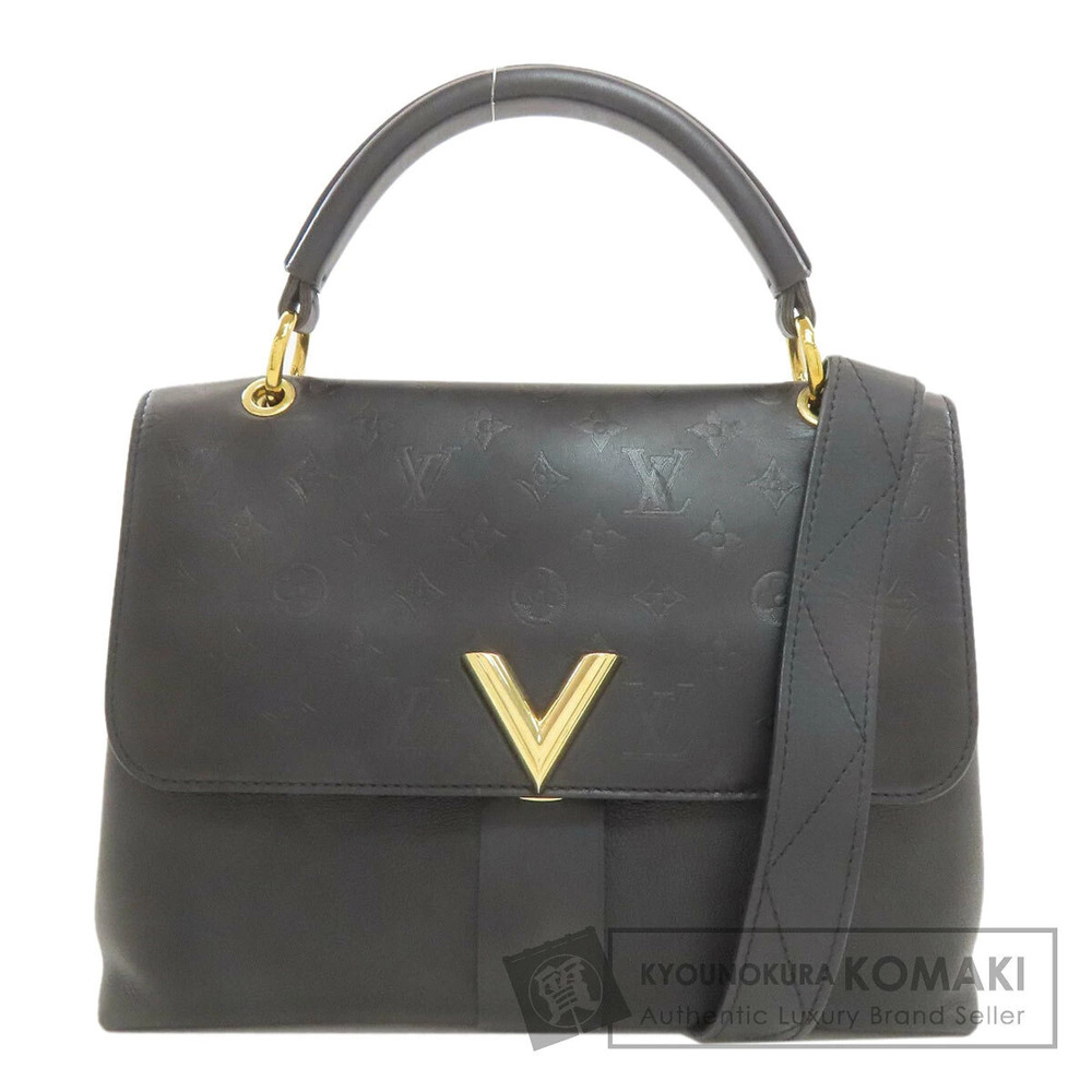 Louis Vuitton Very One Handbag Monogram Shadow Black